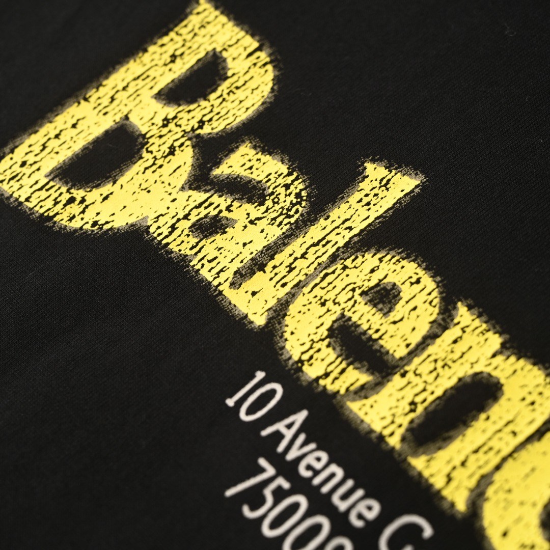 バレンシアガ BLCG クラック ゴールドロゴ Tシャツ ブラック 画像 5