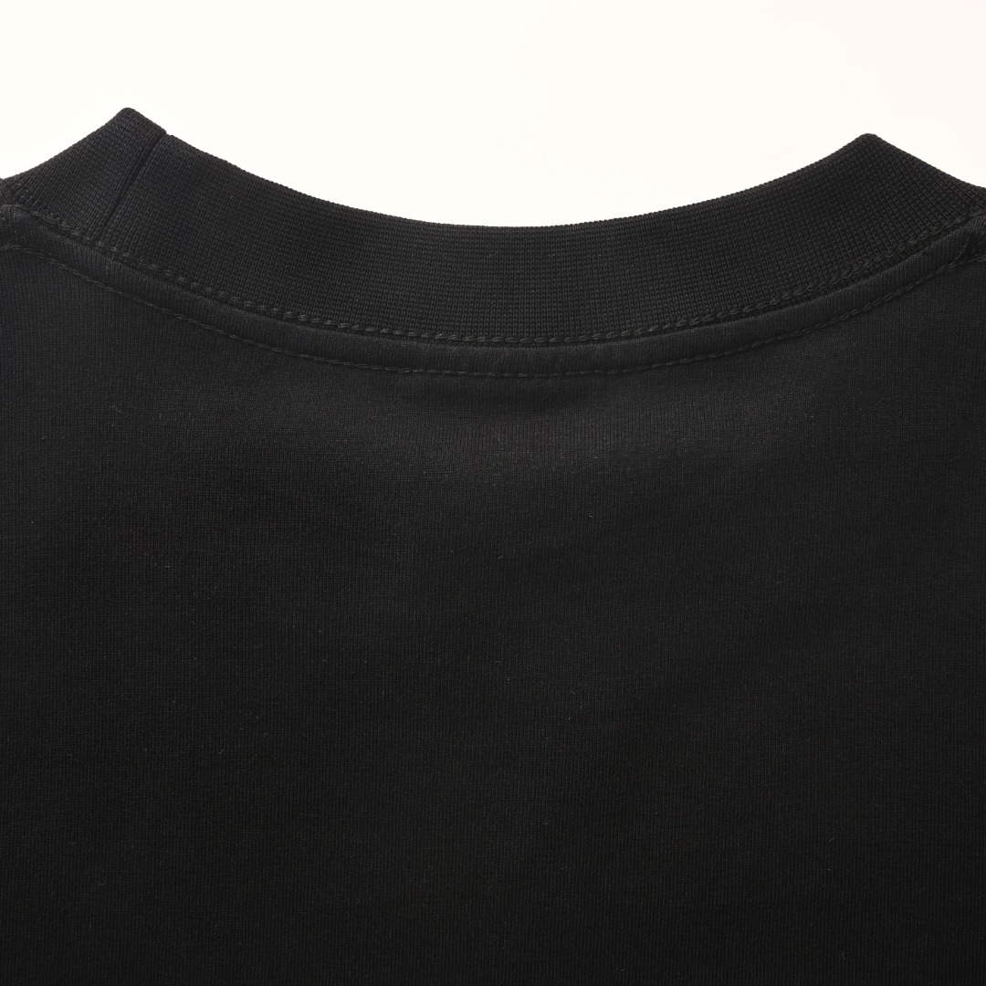 バレンシアガ BLCG クラック ゴールドロゴ Tシャツ ブラック 画像 7