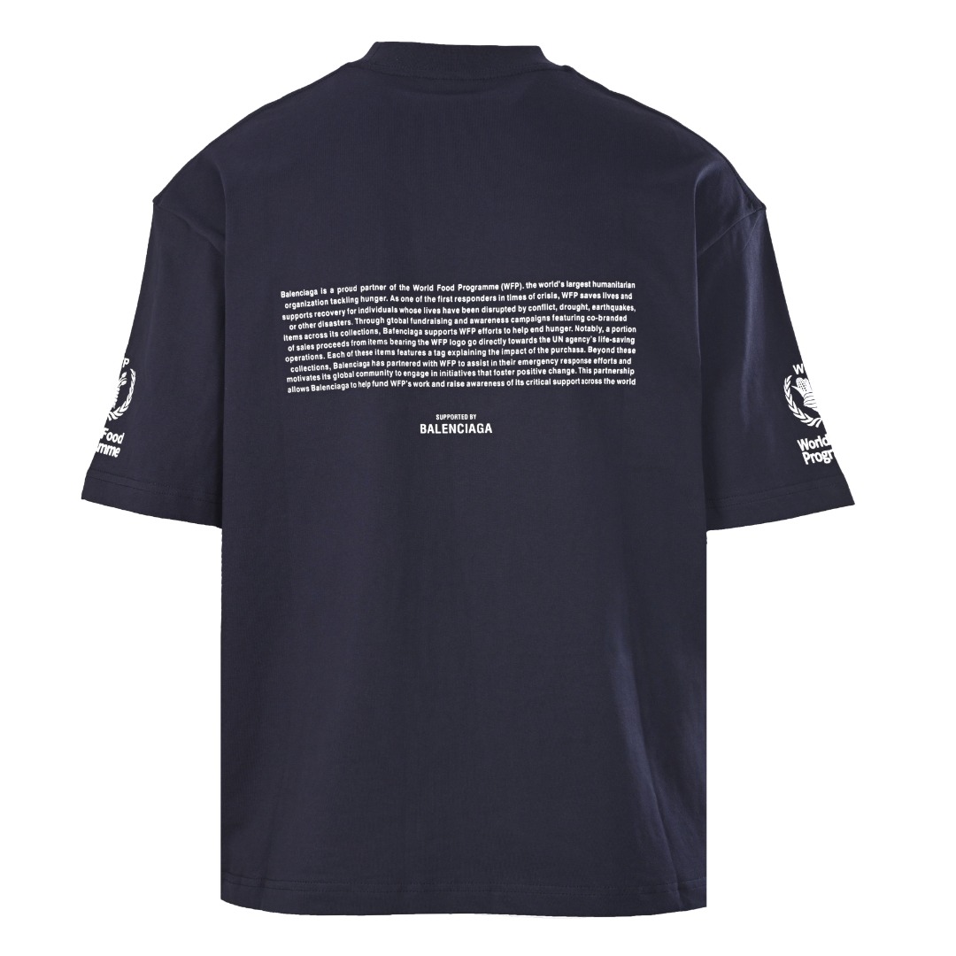 バレンシアガ WFP ミディアムフィット Tシャツ ネイビー 詳細画像 3