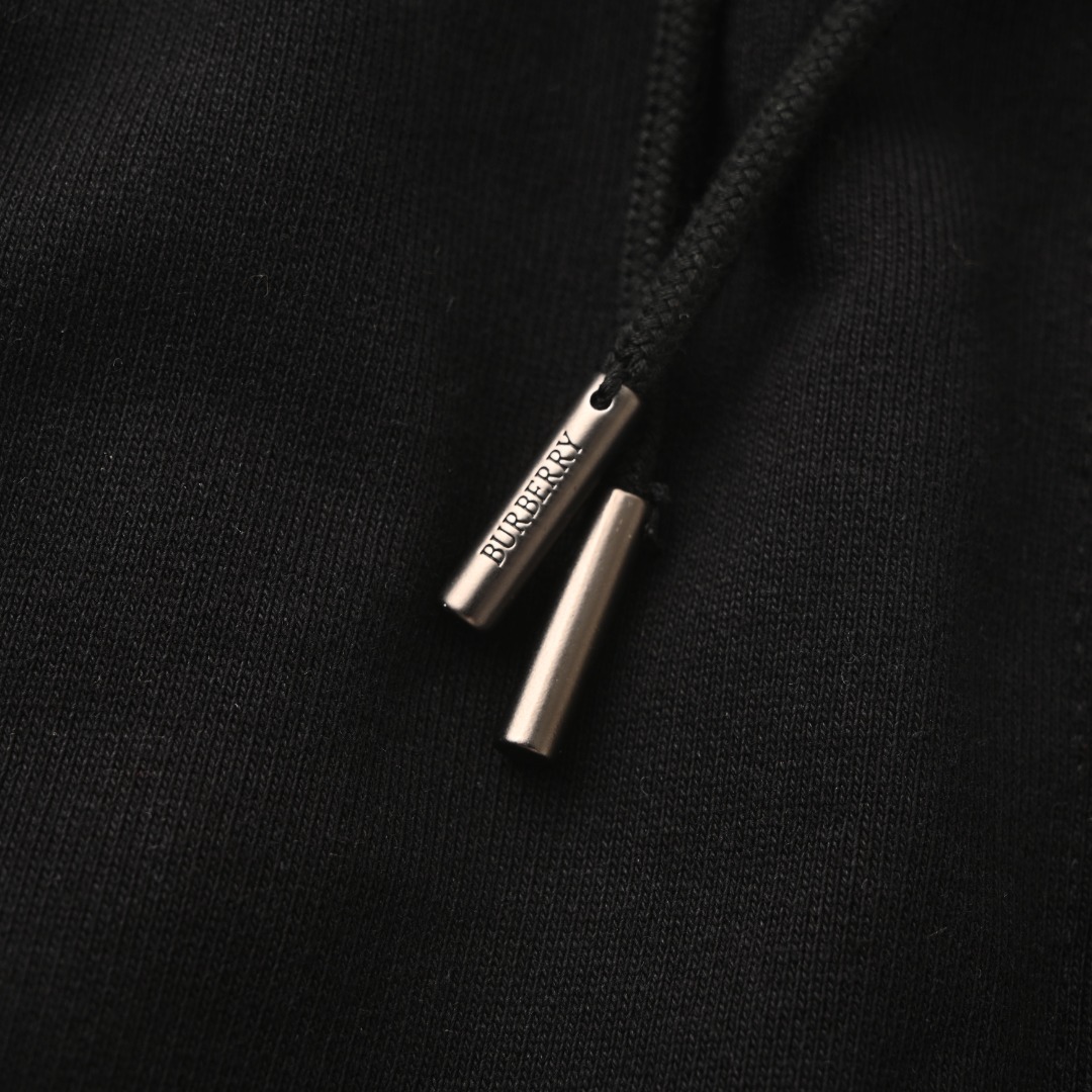 バーバリー BBR フラッグ刺繍 スウェットショーツ ブラック 画像 6
