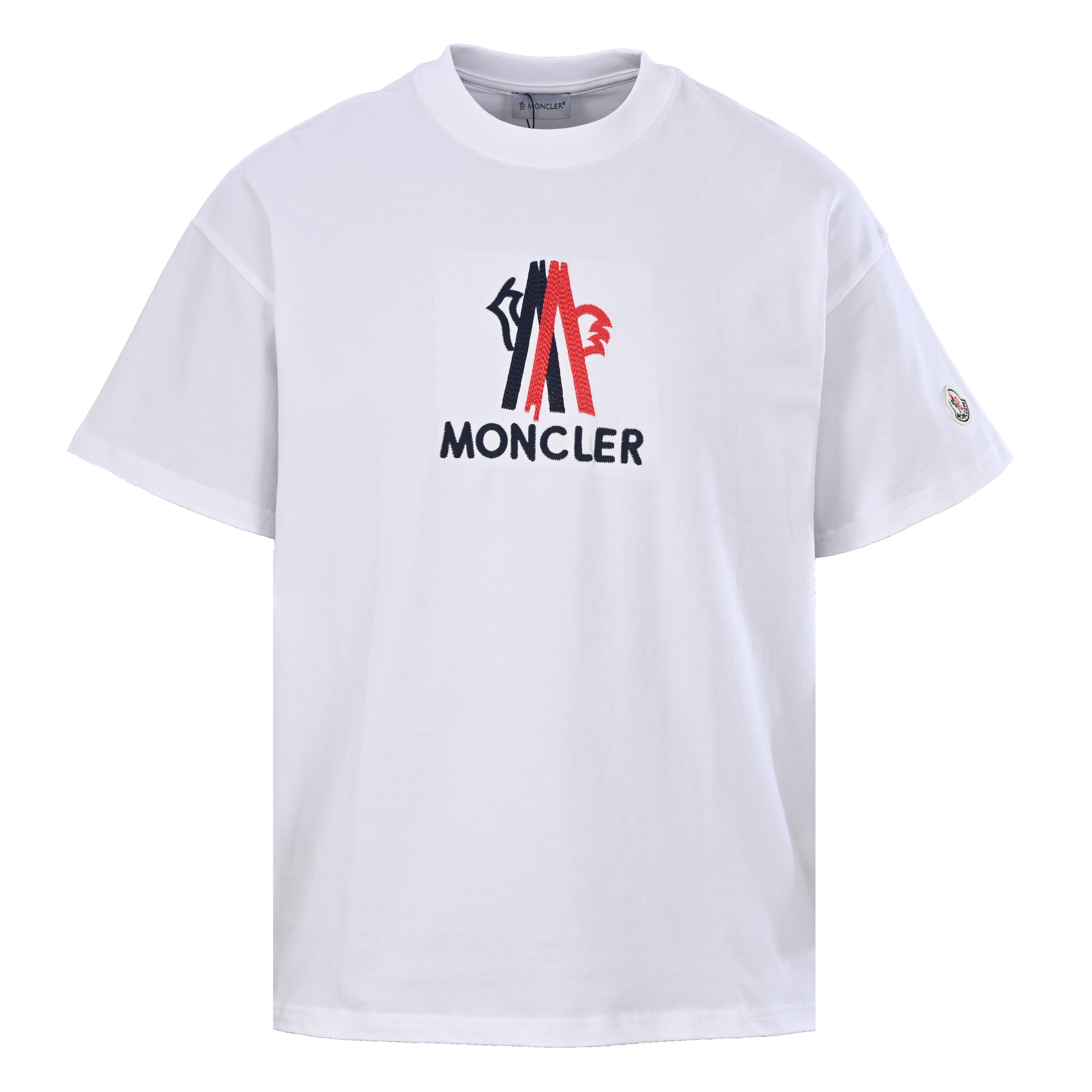 モンクレール MC 刺繍ロゴ Tシャツ ホワイト 詳細画像 1