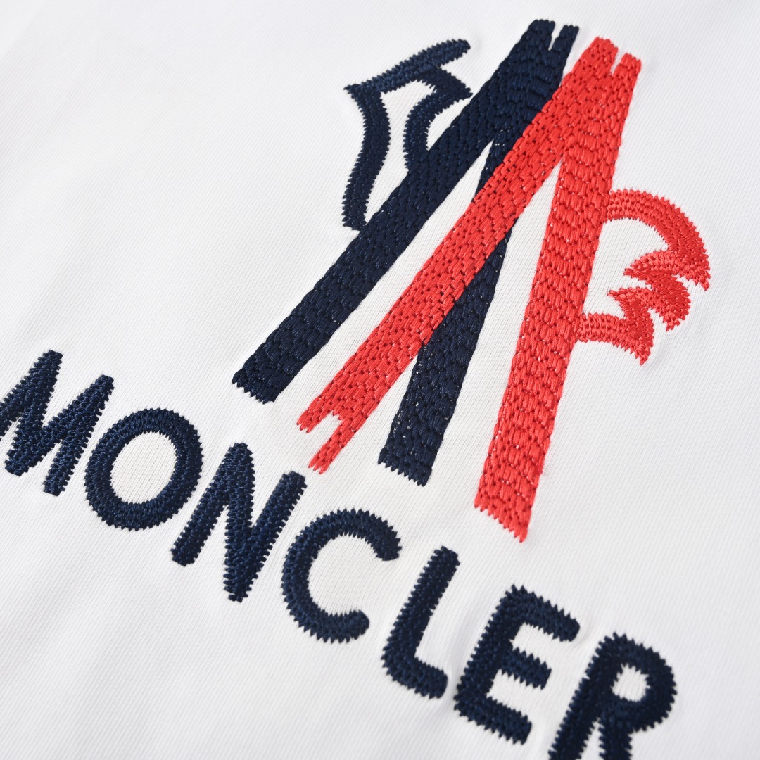 モンクレール MC 刺繍ロゴ Tシャツ ホワイト 画像 5