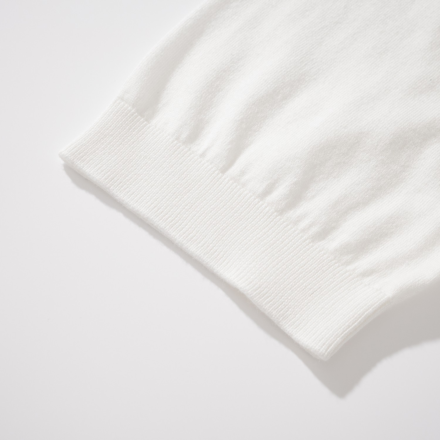 ゼニア プレミアムコットン ニット Tシャツ ホワイト ネイビー 画像 5
