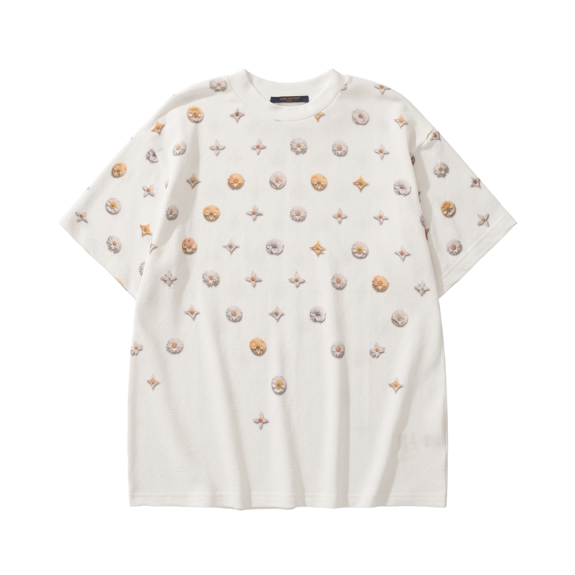 ルイヴィトン モノグラム ジャカード ブルーミング モノグラム ニット Tシャツ マルチカラー 詳細画像 1