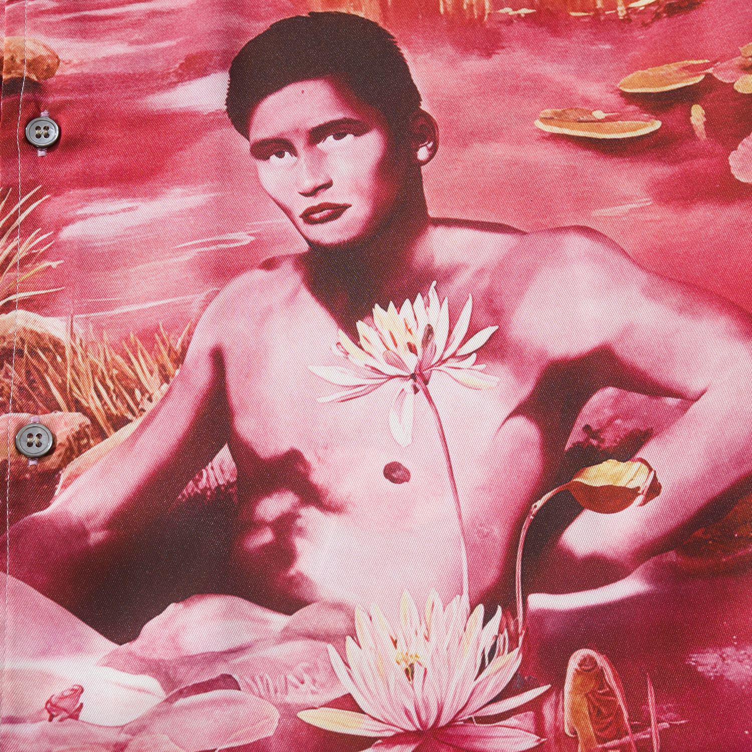 ヴェルサーチ The Naturist プリント シルクシャツ マルチカラー 画像 4