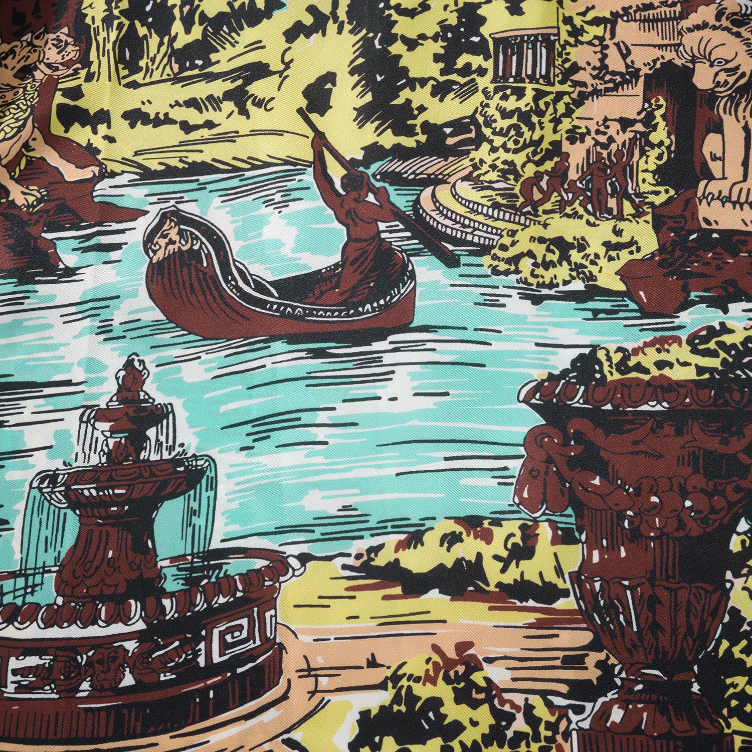 ヴェルサーチ The Grotto プリント シルクシャツ マルチカラー 画像 9