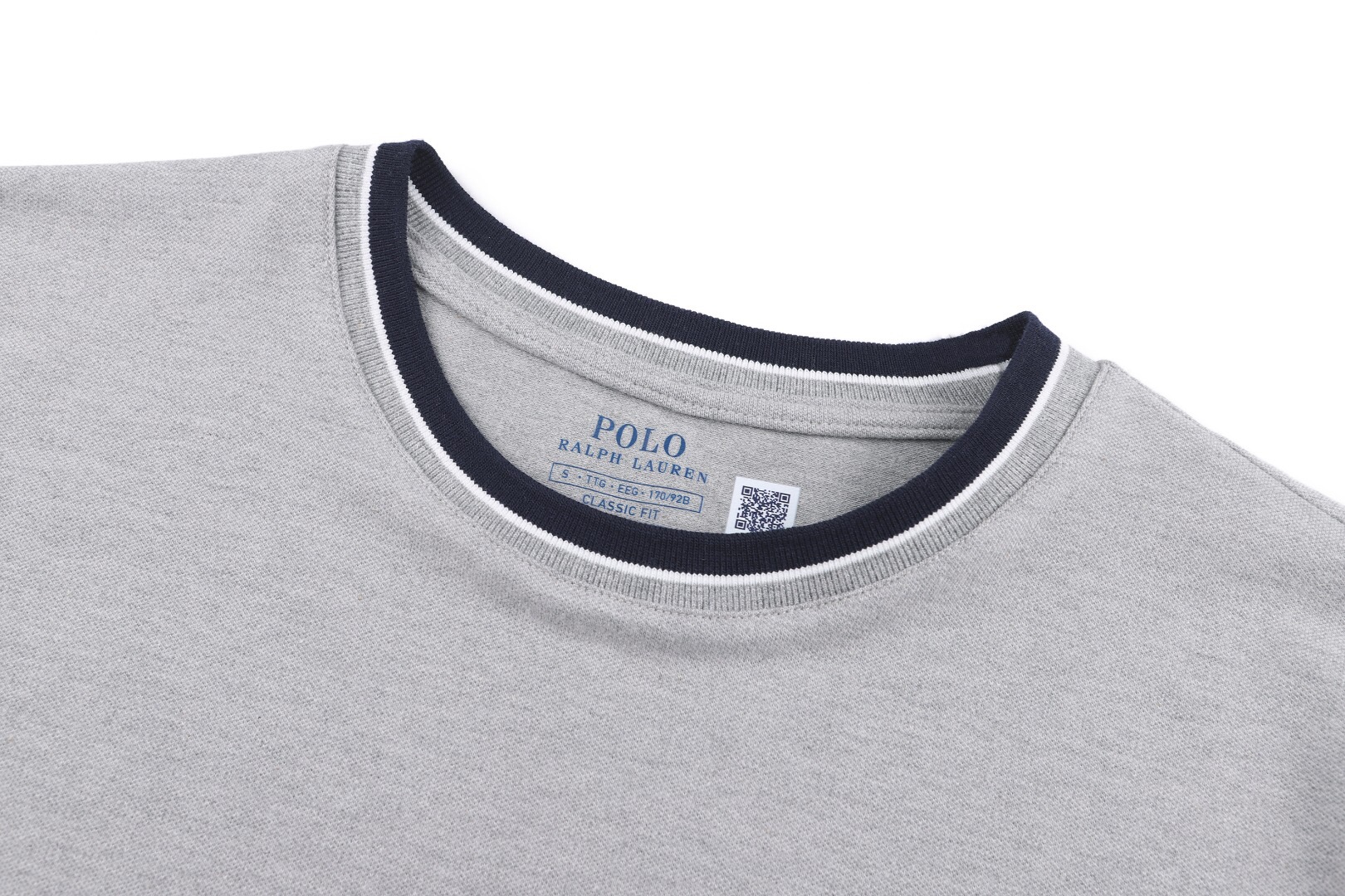 ポロ ラルフ ローレン 配色スモールポニーTシャツ ライトグレー 詳細画像 3