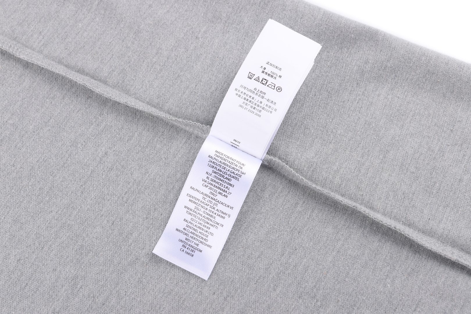 ポロ ラルフ ローレン 配色スモールポニーTシャツ ライトグレー 画像 9