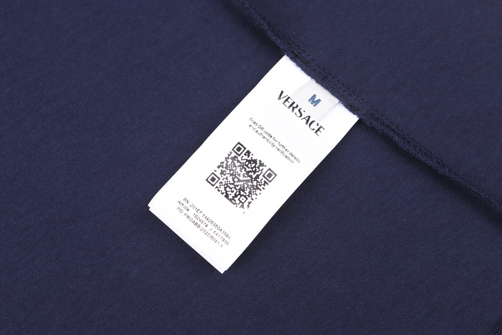 ヴェルサーチェ ポケット刺繍Tシャツ ネイビー 画像 9