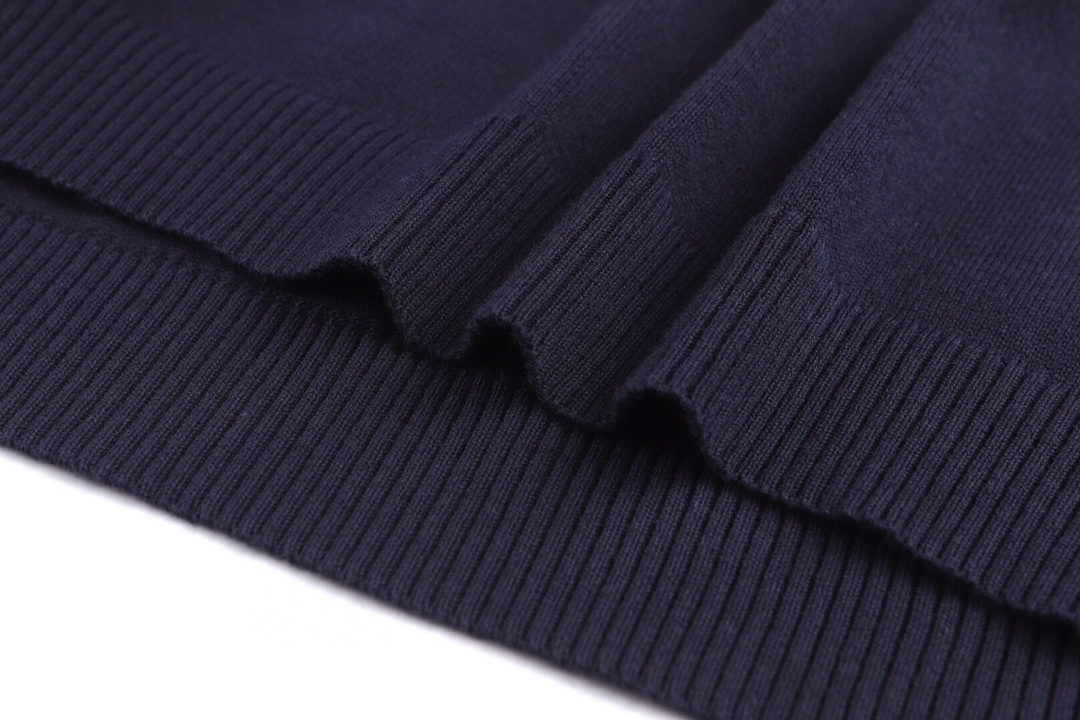 フェンディ ダブルFF刺繍ニットTシャツ ネイビー 画像 7