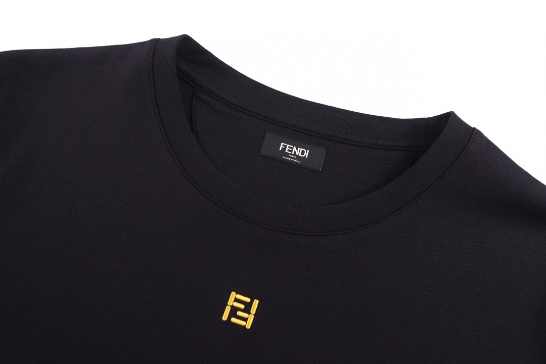 フェンディ FFセレリア刺繍Tシャツ ブラック FY1319 詳細画像 3