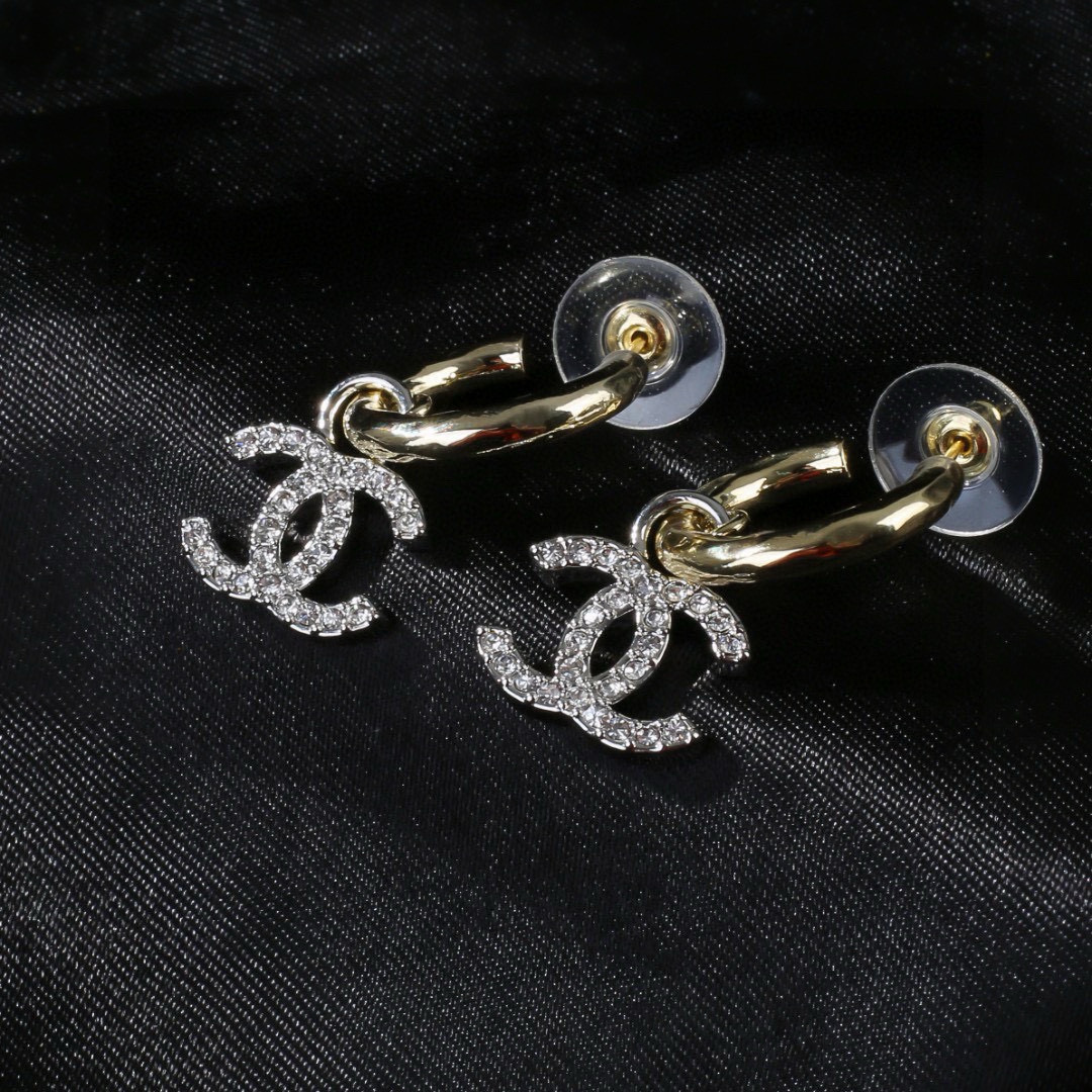 シャネル ピアス クリスタルドロップ ブラックパール ドロップ 画像 6