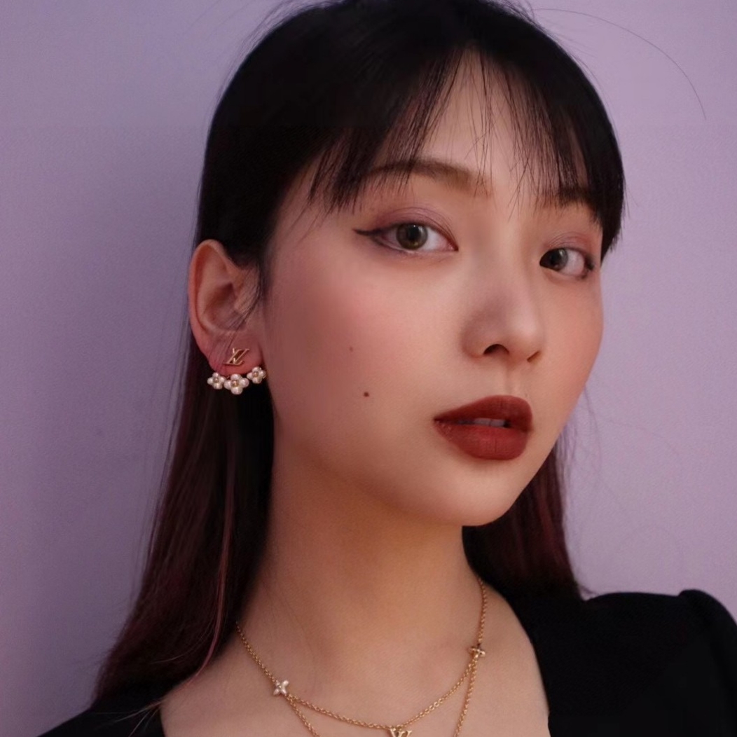 ルイヴィトン パール ロゴレター ピアス ホワイト 画像 7