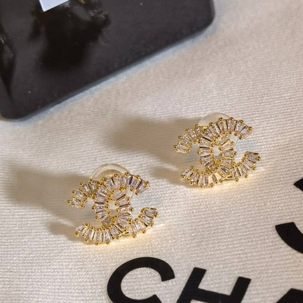 シャネル CCロゴ クリスタル ロゴレター スター スクエア ピアス クリスタル カメリア 画像 4