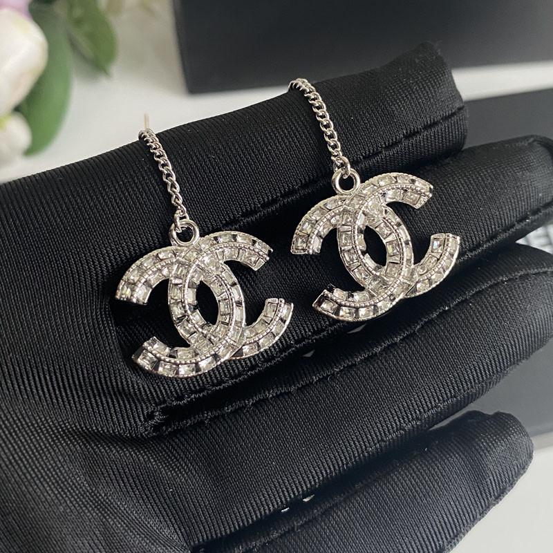 シャネル ハート カメリア クリスタル タッセル リバーシブル スクエア ピアス 画像 4