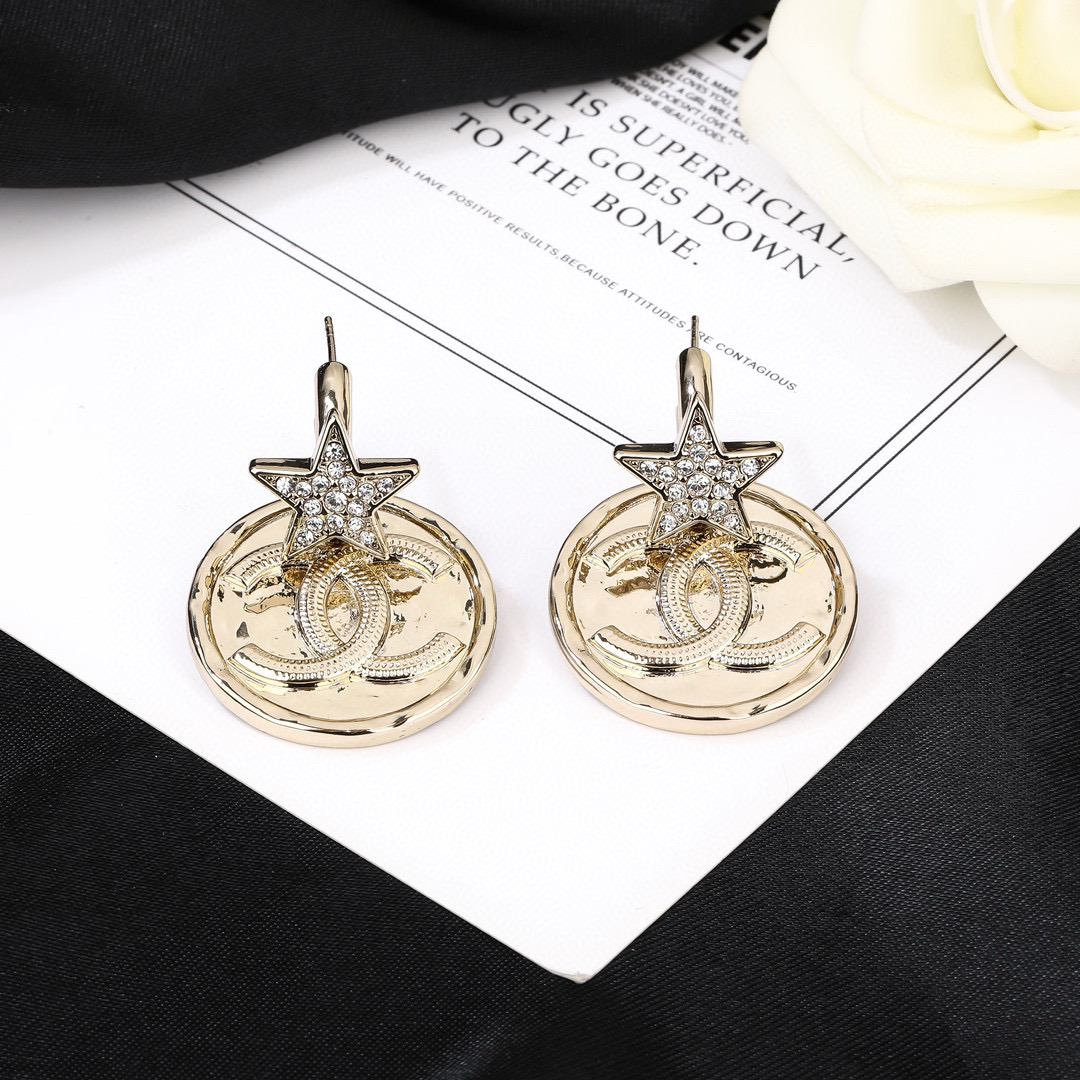 シャネル CCロゴ ロゴレター ピアス コインドロップ 画像 5