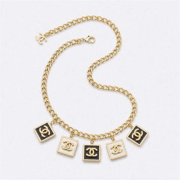 シャネル CCロゴ ネックレス ゴールド ジオメトリック スクエア