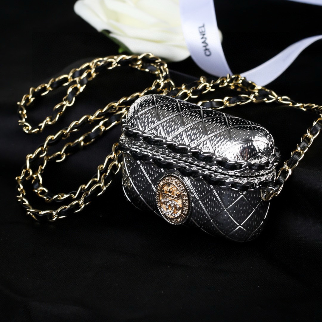ファッション バッグモチーフ レザー ミニバッグ ネックレス ゴールド 画像 4