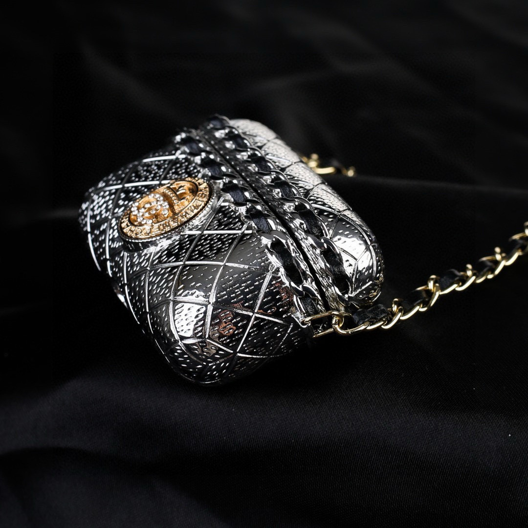 ファッション バッグモチーフ レザー ミニバッグ ネックレス ゴールド 画像 5