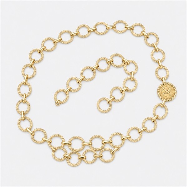 シャネル CCロゴ ロゴレター チェーン ヴィンテージ ウエストチェーン ヴィンテージ ダブルチェーン