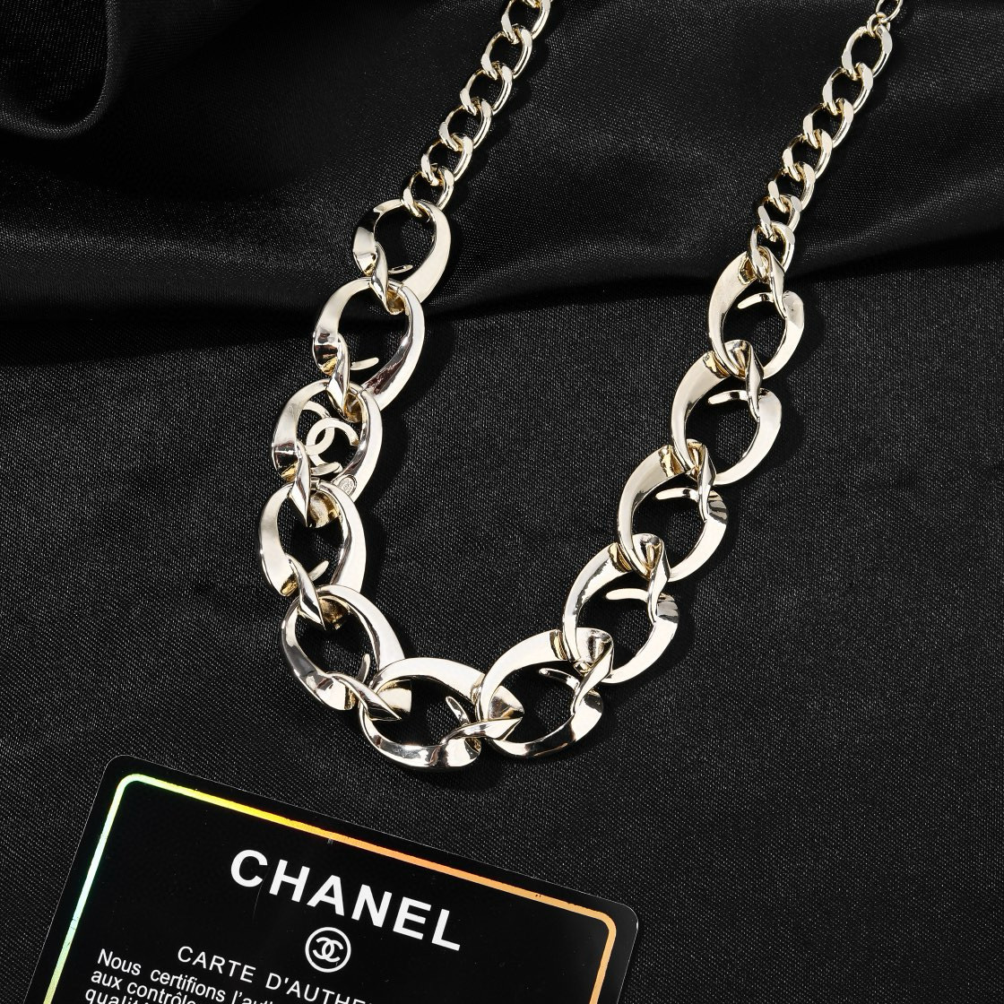 シャネル CCロゴ ネックレス ゴールド チャンキーリンク ネックレス 画像 6