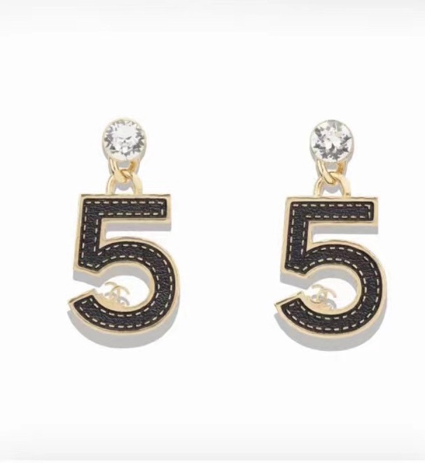 シャネル ピアス No.5 クリスタル No.5 ブラッククリスタル 画像 5