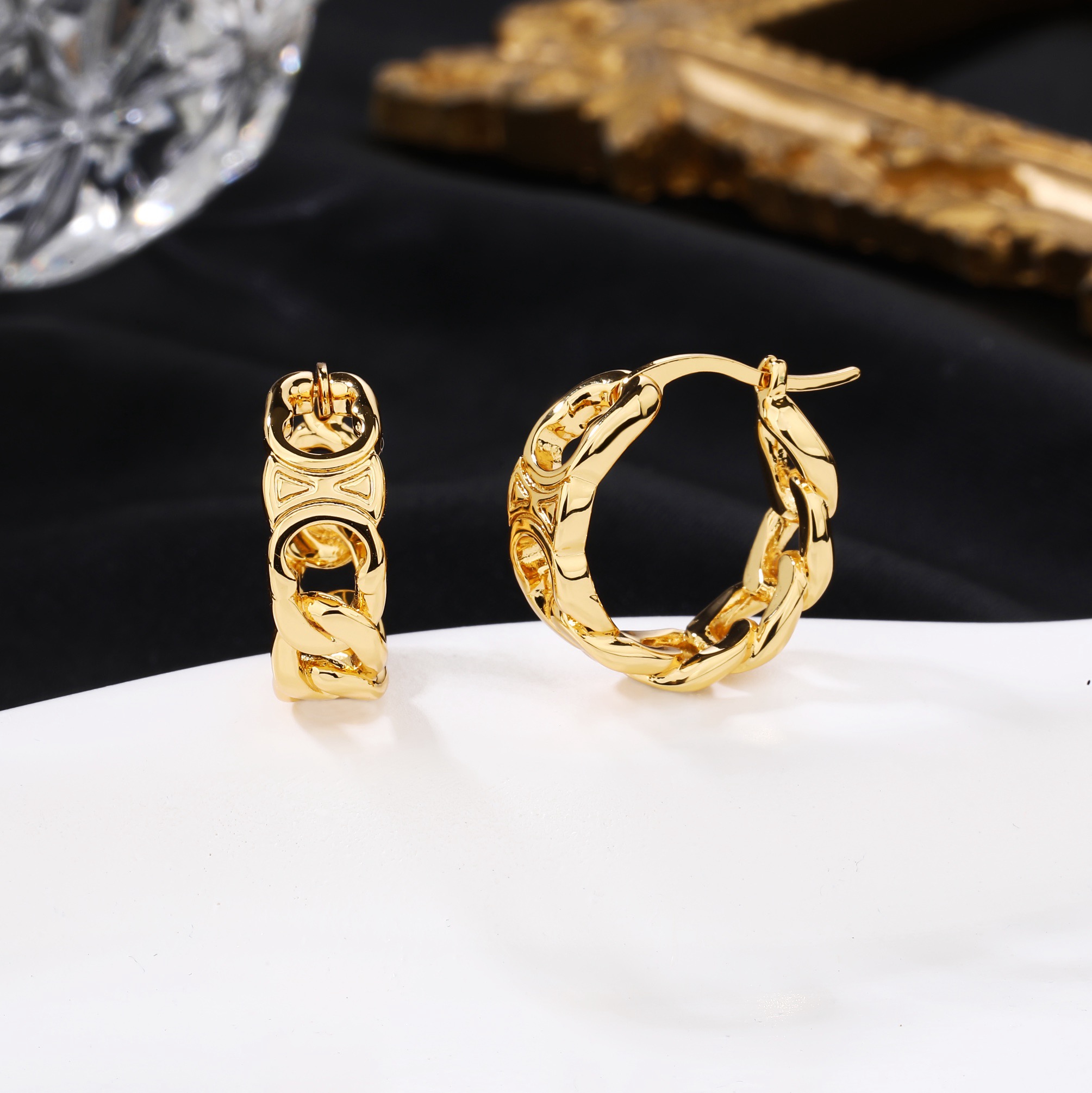 セリーヌ レザー ジュエリーアクセサリー ゴールド 画像 6