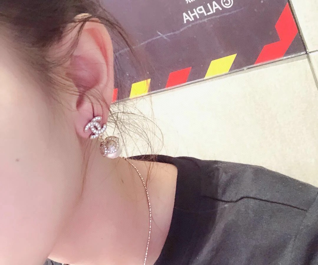 シャネル CCロゴ パール ピアス ホワイト 画像 4