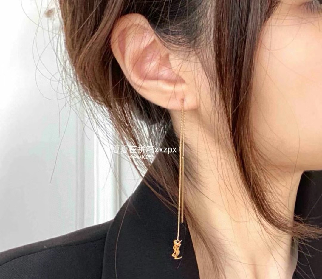 サンローラン YSLロゴ ピアス ロゴドロップ 画像 5