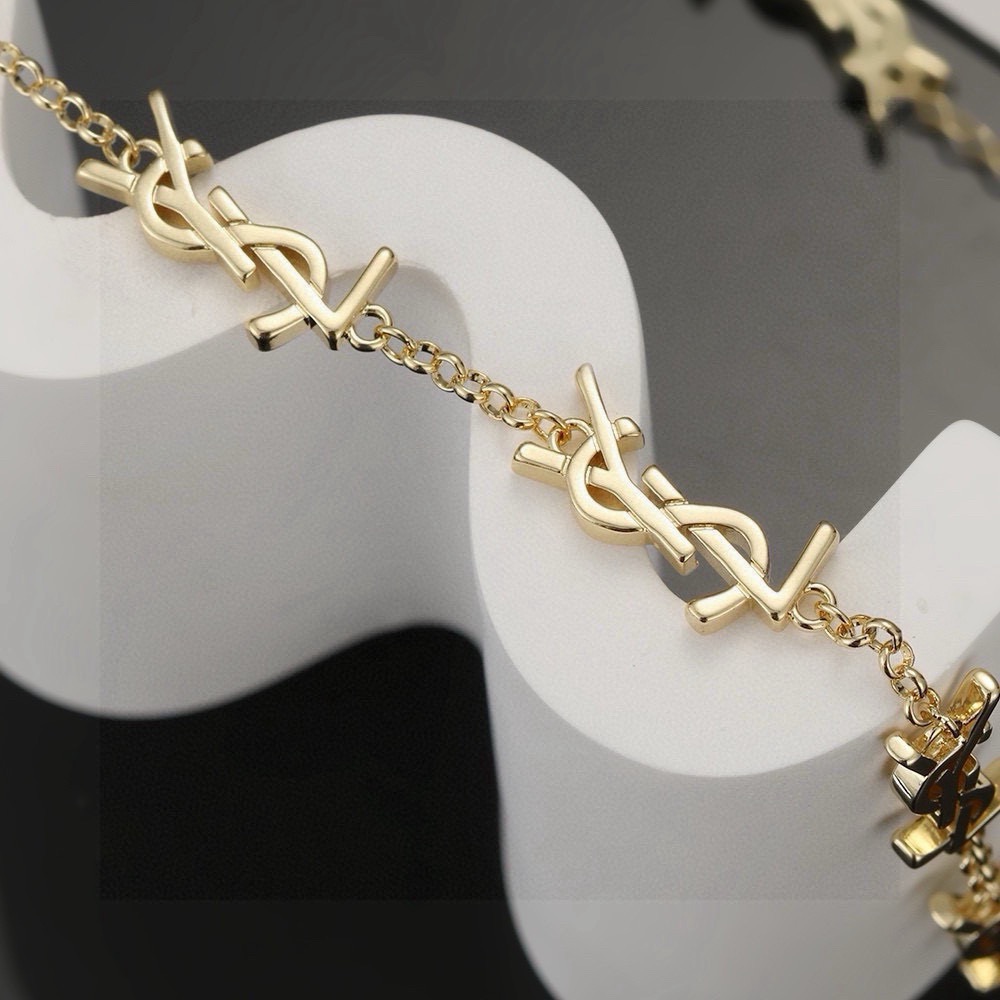 サンローラン YSLロゴ ネックレス ゴールド 画像 9