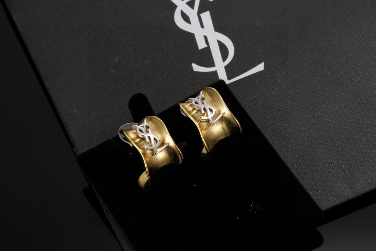 サンローラン YSLロゴ ピアス ゴールド ロゴフープ 画像 7