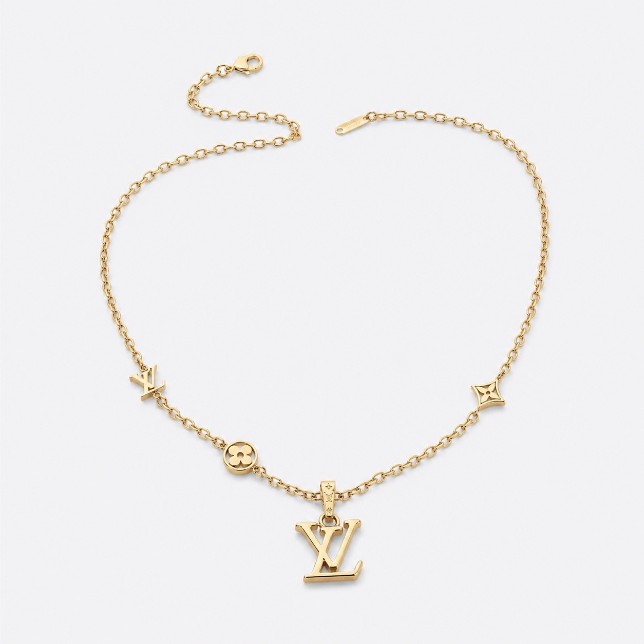 ルイヴィトン ロゴレター LV Twig スター ピアス フープ ホワイトエナメル