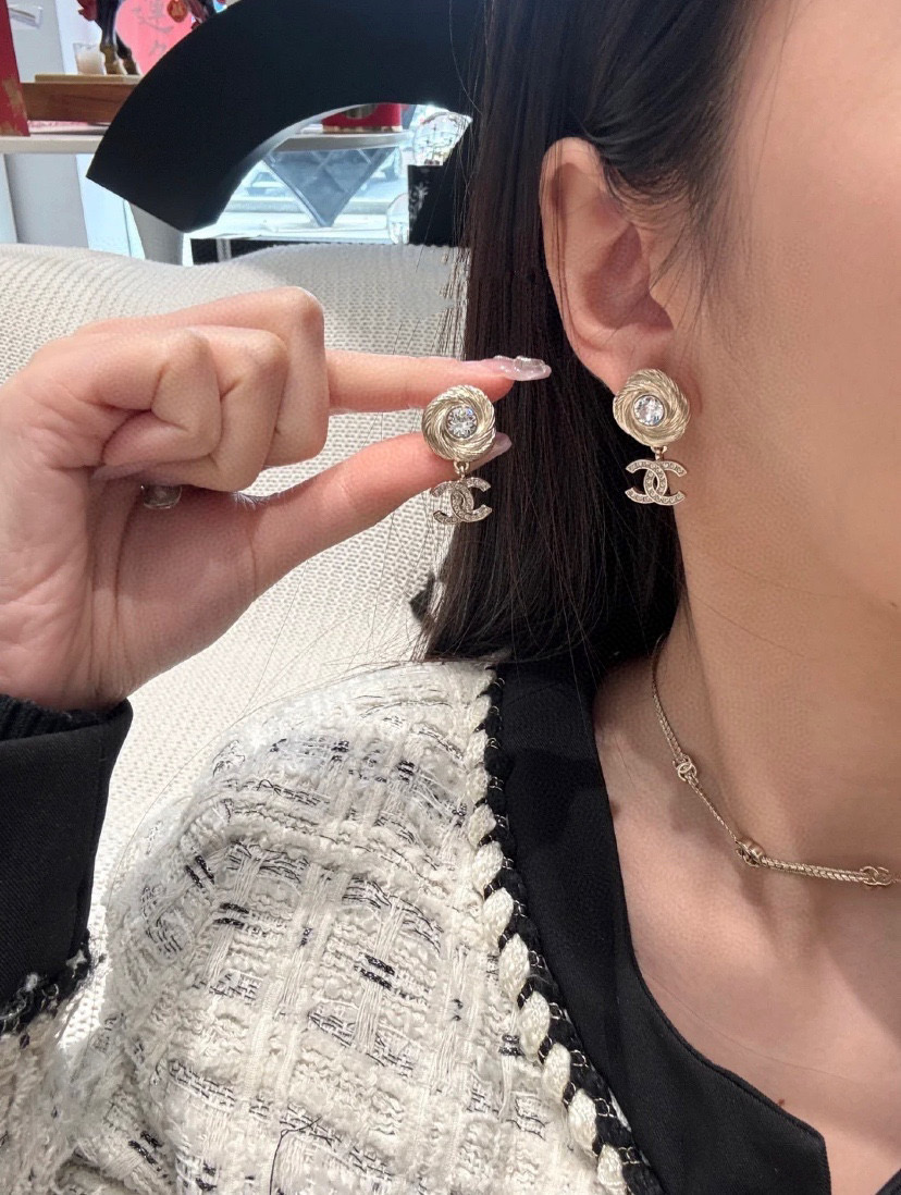 シャネル CCロゴ ロゴレター ヴィンテージ ピアス ゴールド 画像 5