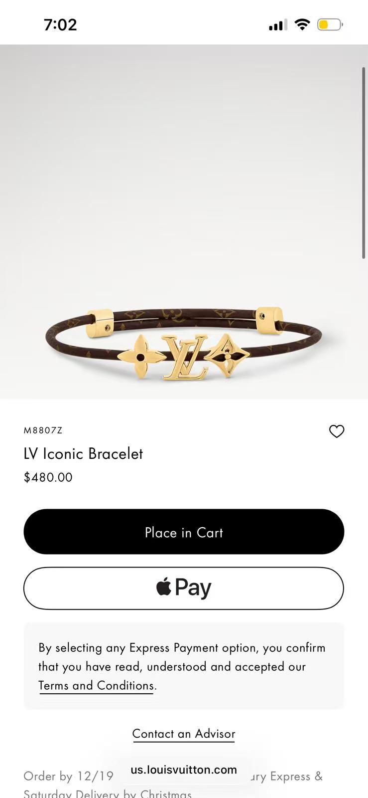 ルイヴィトン LV Circle リバーシブル ブレスレット ロゴレター レザー ゴールド ブラックモノグラム 画像 7