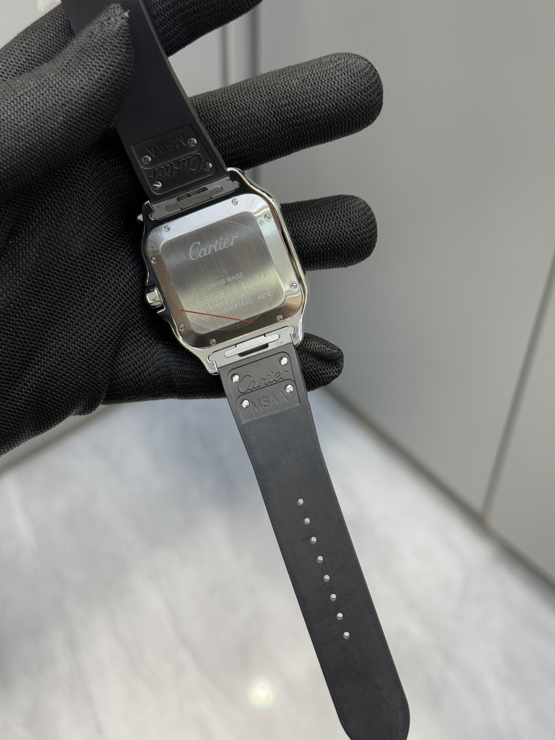 カルティエ サントス ドゥ カルティエ ブルー スチール ウォッチ WSSA0030 画像 7