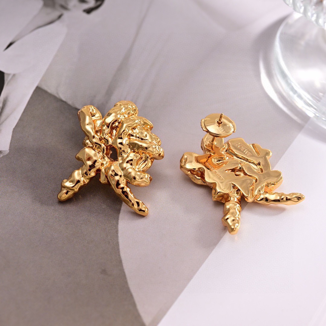 ロエベ ロゴレター ピアス フラワー ノット セット 画像 6