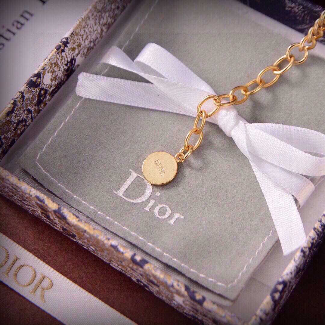 ディオール レッド イエロー ゴールド ロゴレター ブレスレット 画像 6