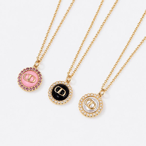 ディオール ゴールド ハート ロゴレター ネックレス ゴールド フローラル レター ペンダント