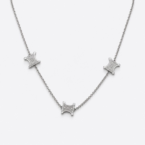 セリーヌ イエロー ゴールド ハート Precious ネックレス シルバー スター ダブル ペンダント