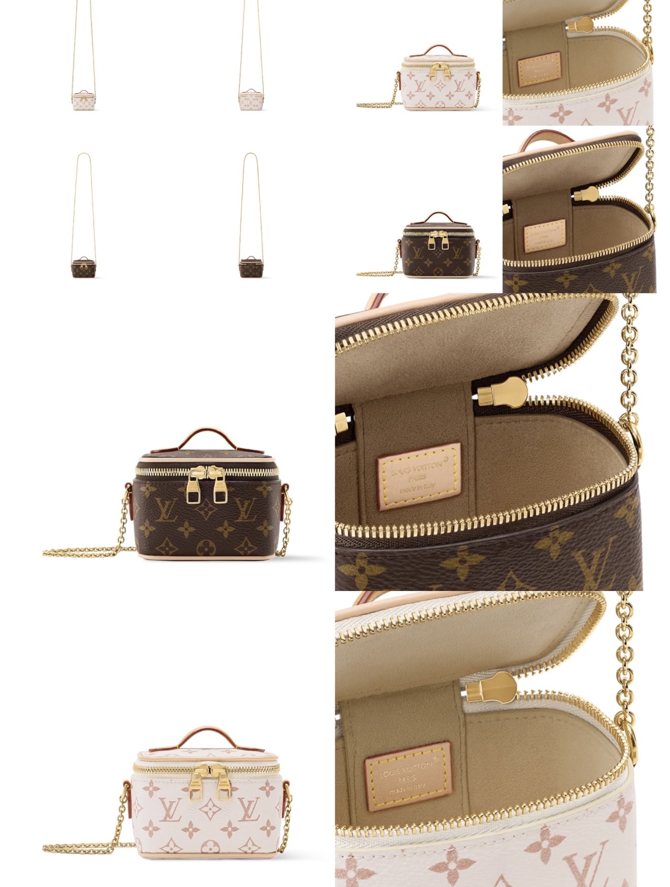 ルイヴィトン Micro Vanity Case デューン ベージュ ホワイト ブラウン モノグラム セット M03812 画像 4