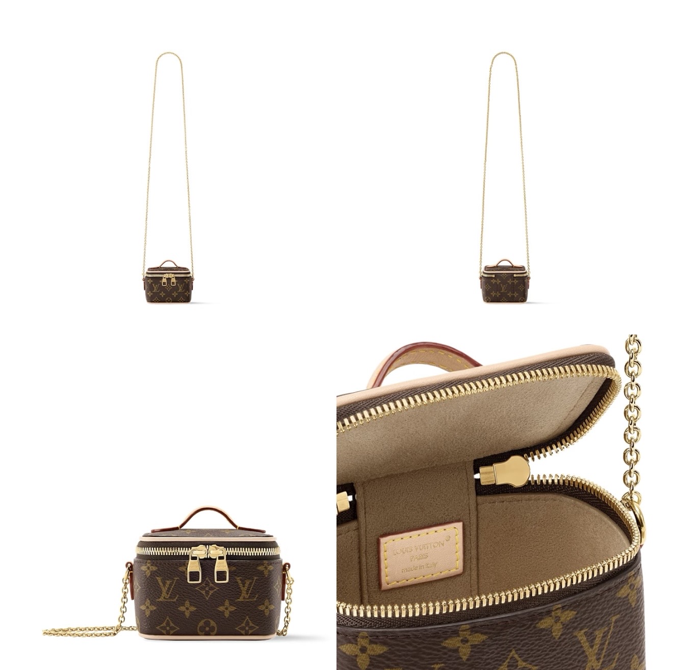 ルイヴィトン Micro Vanity Case デューン ベージュ ホワイト ブラウン モノグラム セット M03812 画像 6