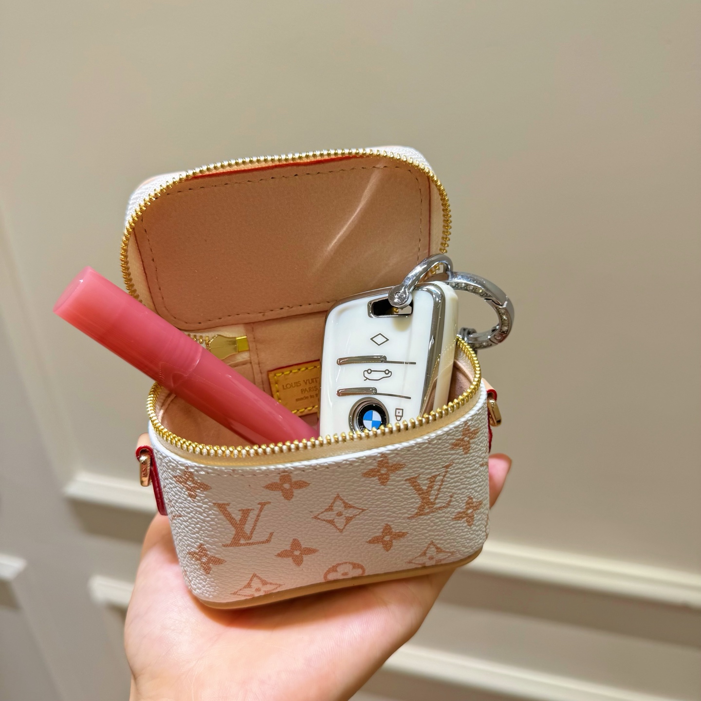 ルイヴィトン Micro Vanity Case デューン ベージュ ホワイト ブラウン モノグラム セット M03812 画像 8