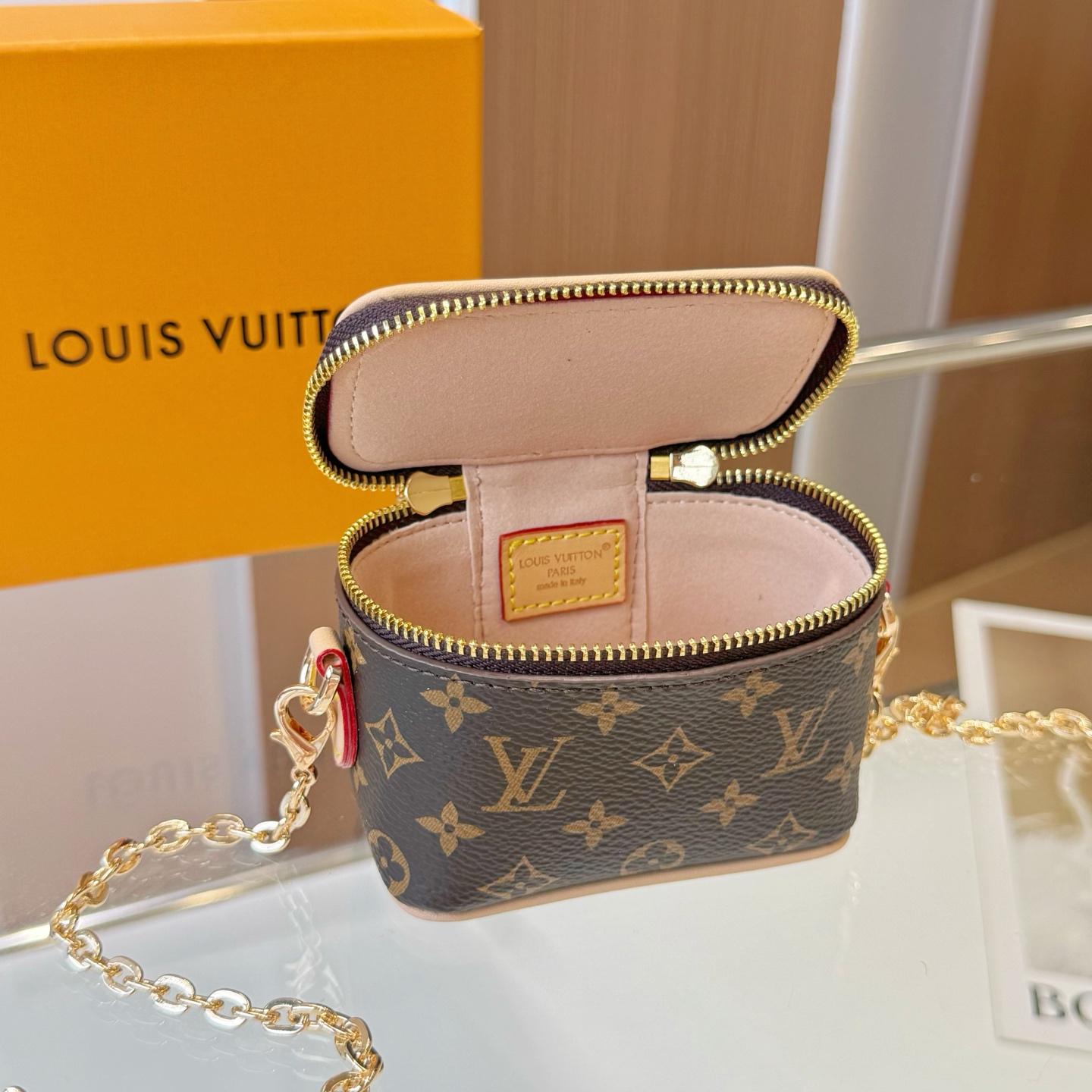 ルイヴィトン Micro Vanity Case デューン ベージュ ブラウン モノグラム M03812 画像 9