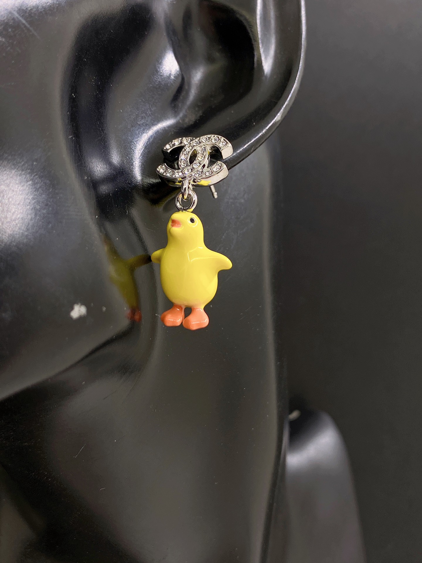 シャネル ピアス イエローゴールド イエロー フラワー スタッド 詳細画像 2