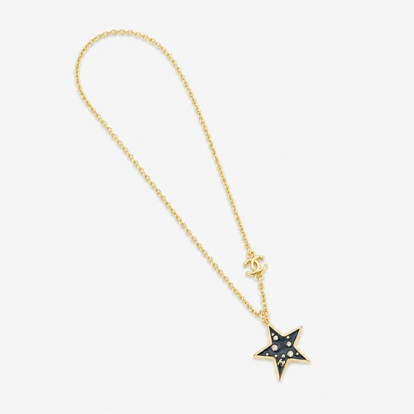 シャネル スター ネックレス イエローゴールド ブラック ブラック スター ペンダント