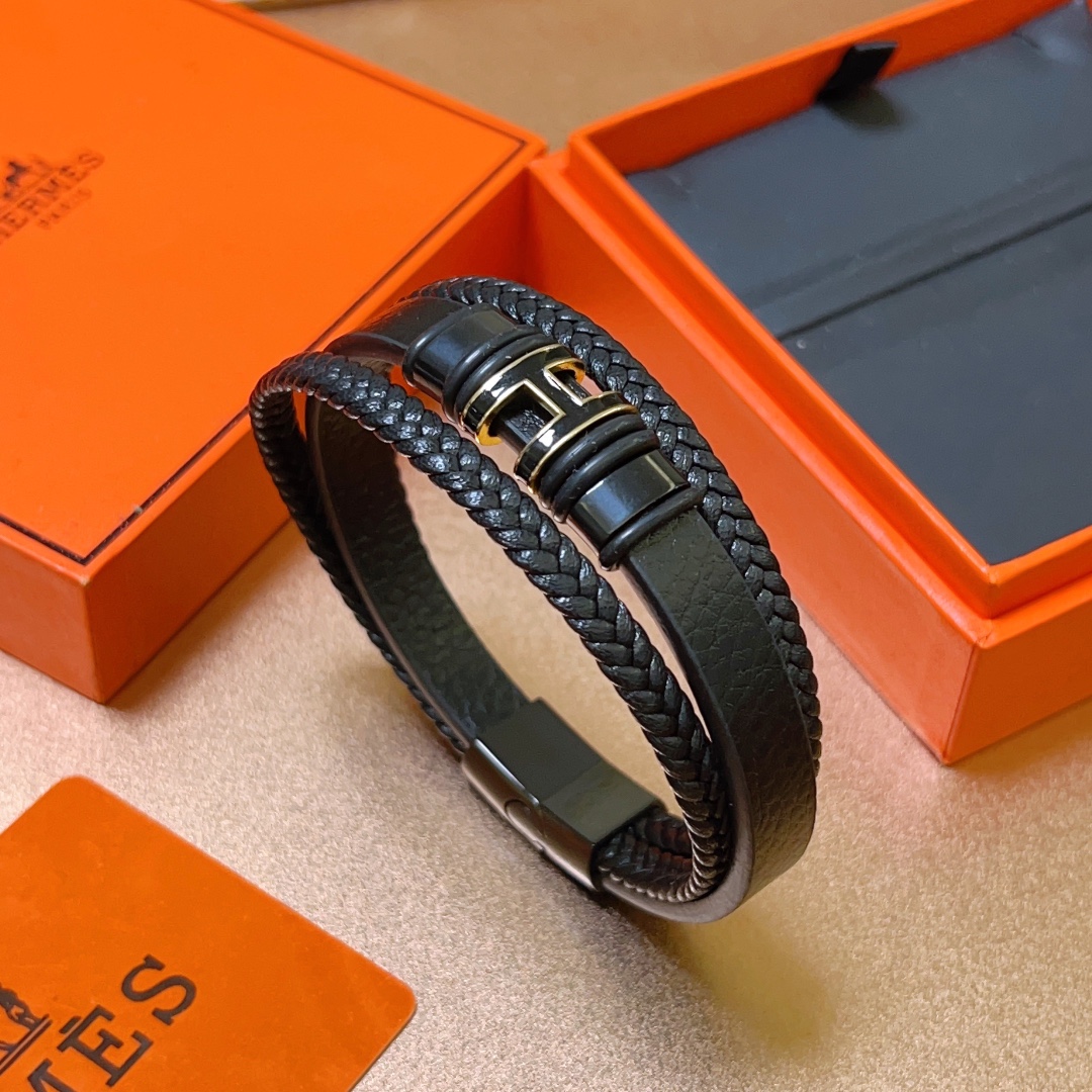 エルメス スター レザー コード ブレスレット イエローゴールド 画像 8