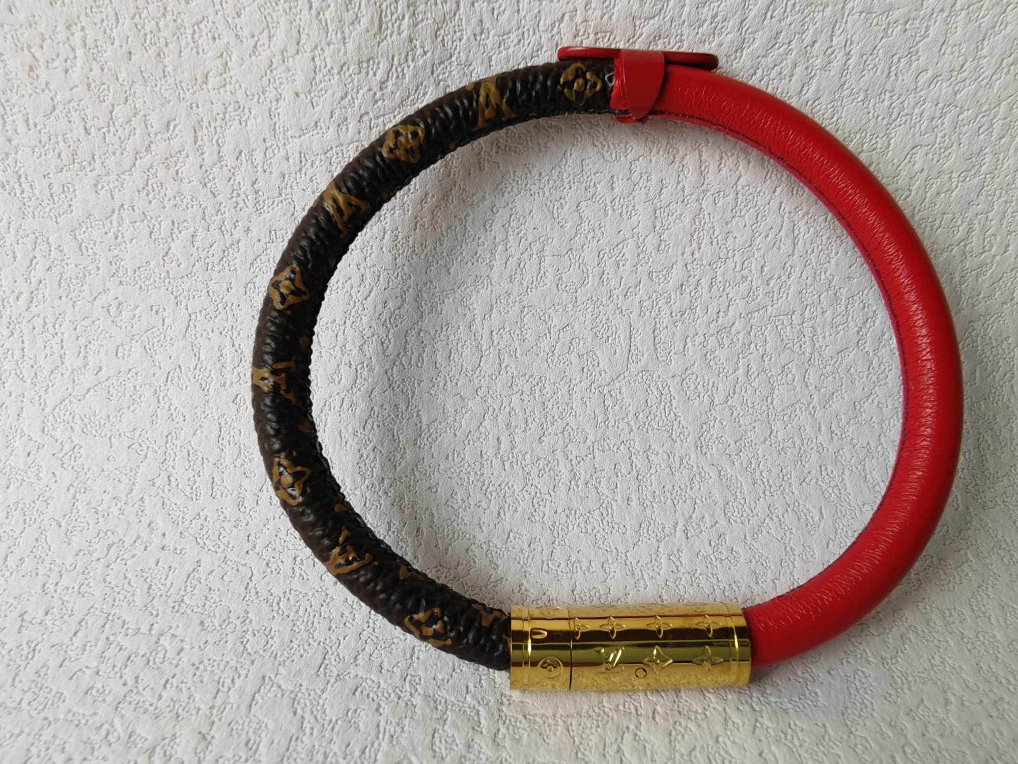 ルイヴィトン レザー コード ブレスレット レッド レザー コード 画像 8