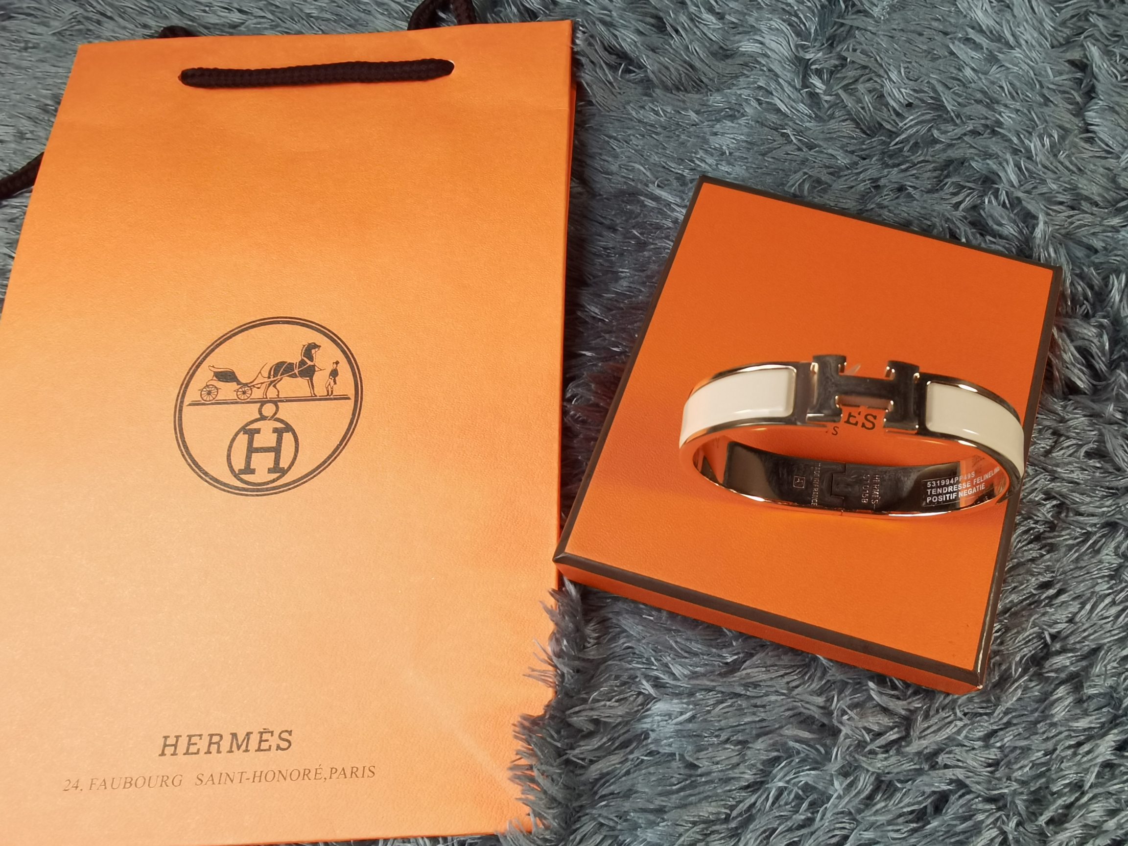 エルメス エナメル ブレスレット ピンク クリック H ローズゴールド 画像 5