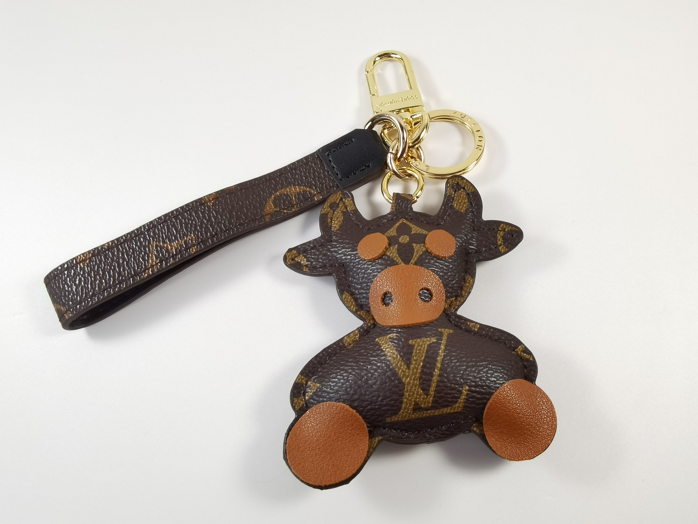 ルイヴィトン キー ロゴ レター バッグチャーム キーホルダー イエローゴールド 詳細画像 2