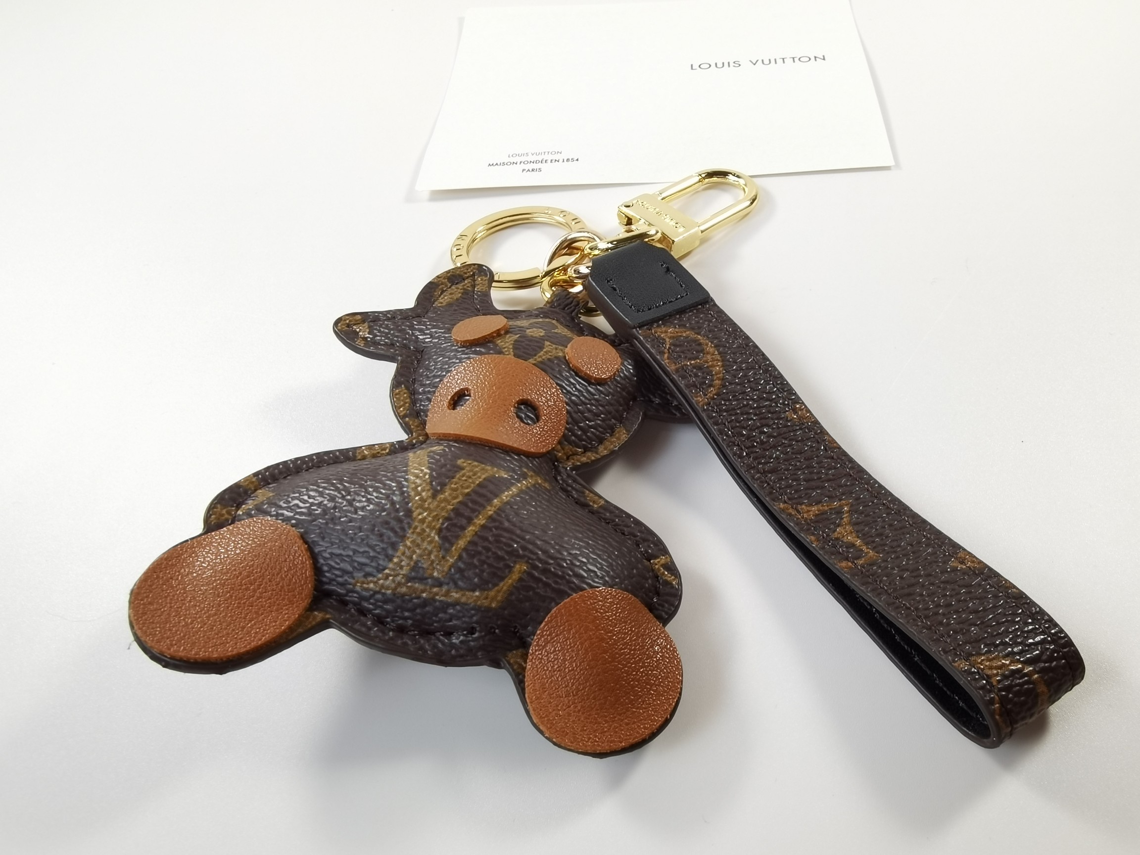 ルイヴィトン キー ロゴ レター バッグチャーム キーホルダー イエローゴールド 画像 7